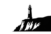 Lighthouse Coastal Cliff Silhouette, a Graphic by hafijul (Thumbnail 5 of 15)