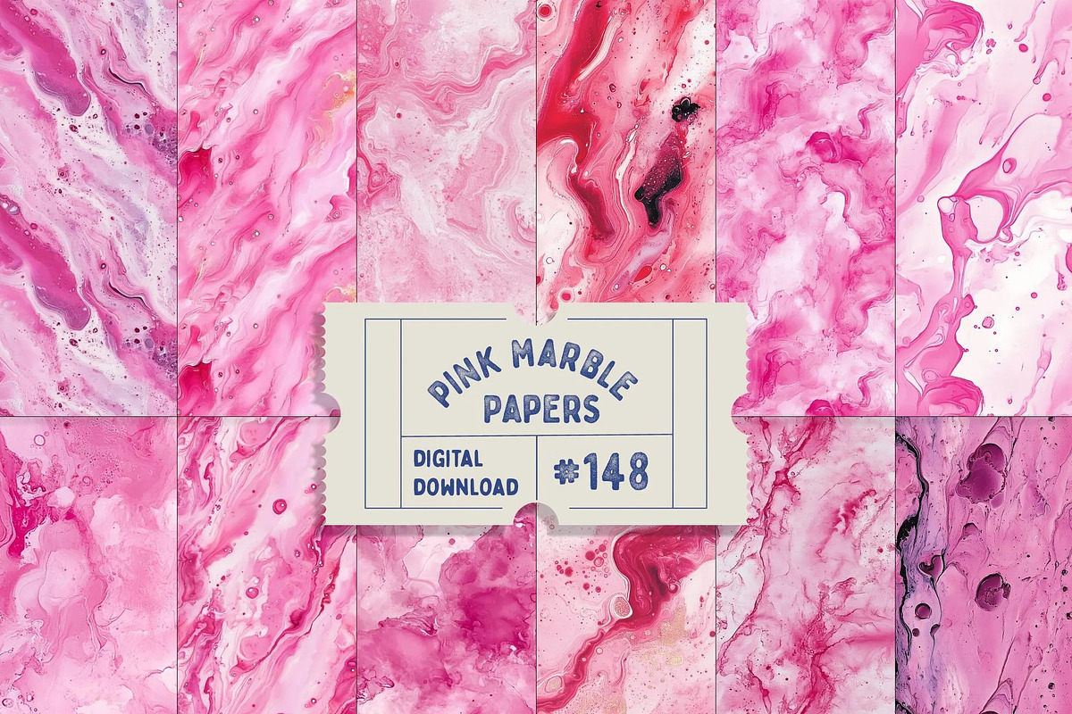 Pink Marble Textured Seamless Paper, a Texture Graphic by Natural Planners (Photo 1 of 3)