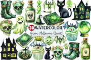 Green Halloween Clipart, an Illustration by Rose Art (Thumbnail 1 of 7)