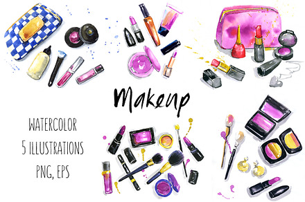 Makeup & Cosmetics illustrations
