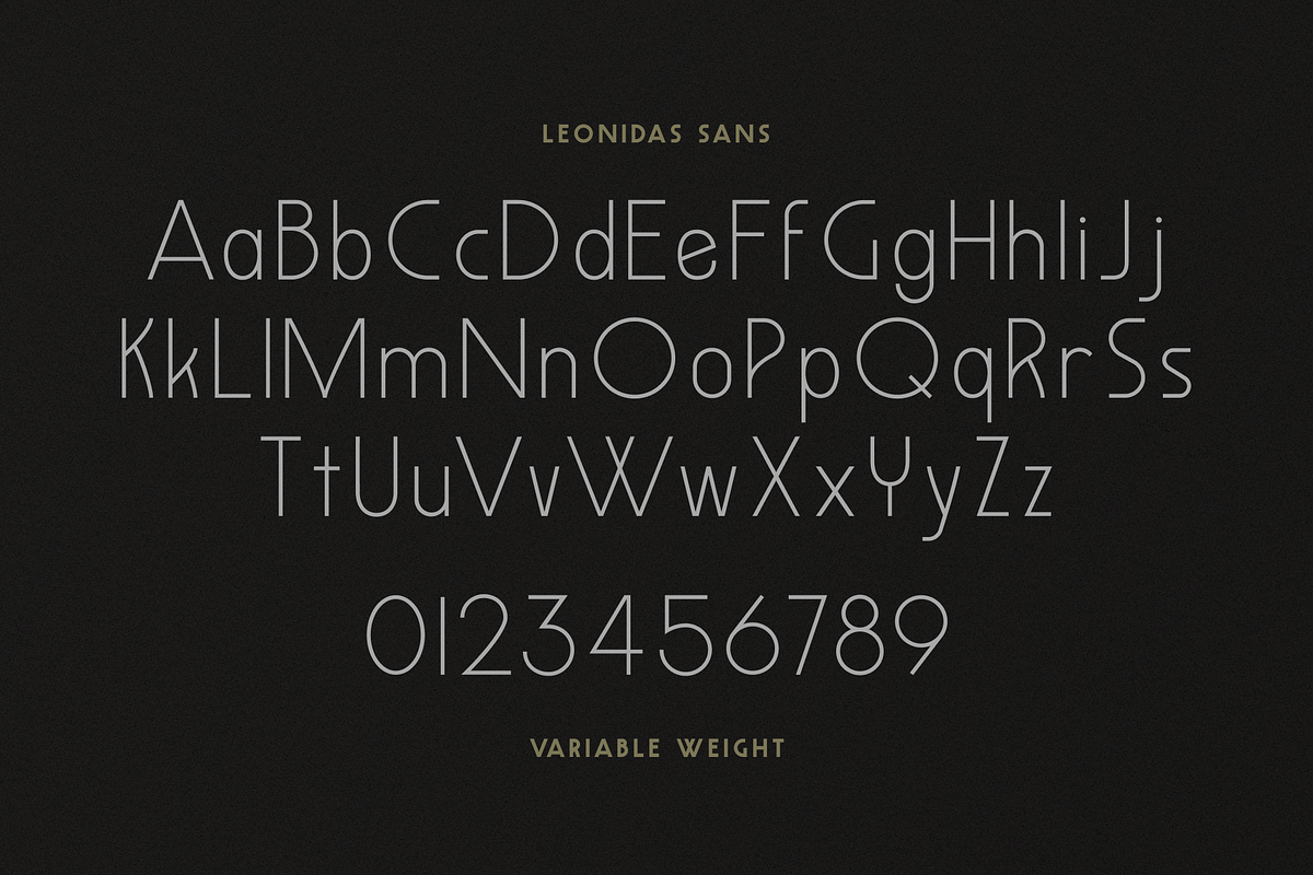Leonidas Sans - Variable Weight Font, a Sans Serif Font by Eagle & Bison Design Co. (Photo 7 of 11)