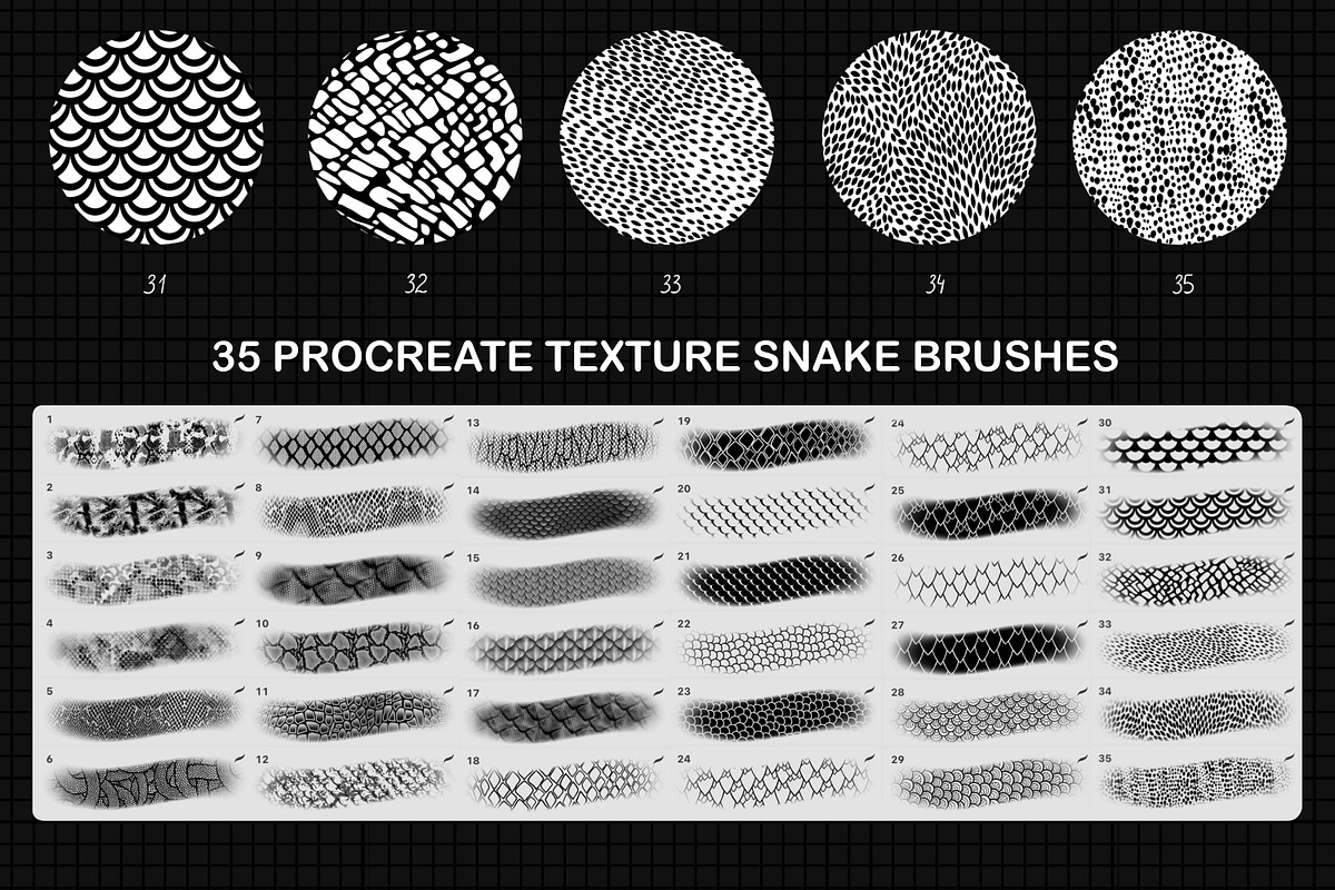 Procreate scales Texture Brushes, a Brush Add-On by Revabrush