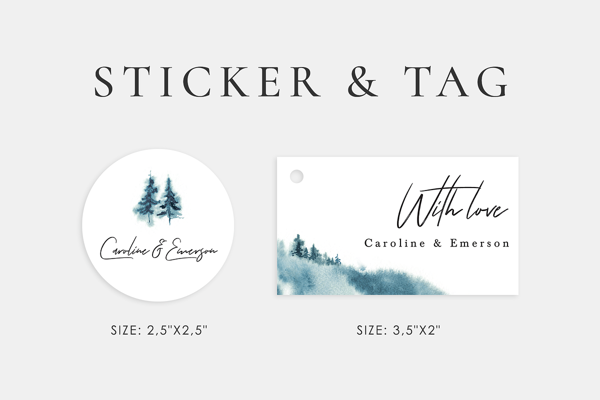 Chill forest - wedding set, an Invitation Template by Helen Halik art (Photo 7 of 10)