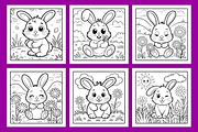 Little Bunny Big Joy Coloring Pages, an Animal Illustration by Coco Bloom (Thumbnail 3 of 6)