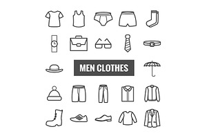 44 Vector Men & Women Clothes Icons