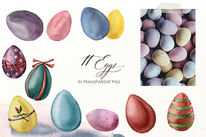 Happy Easter Watercolor Bundle