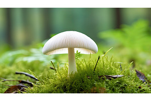 organic view champignon mushroom ai, a Food & Drink Photo by pikepicture