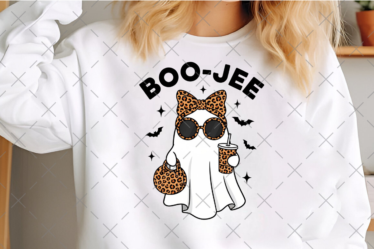 Boo Jee Leopard Ghost Halloween Png, an Illustration by Craft Nest (Photo 5 of 6)