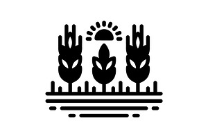 Harvest wheat solid icon, a Solid Icon by Creative priyanka