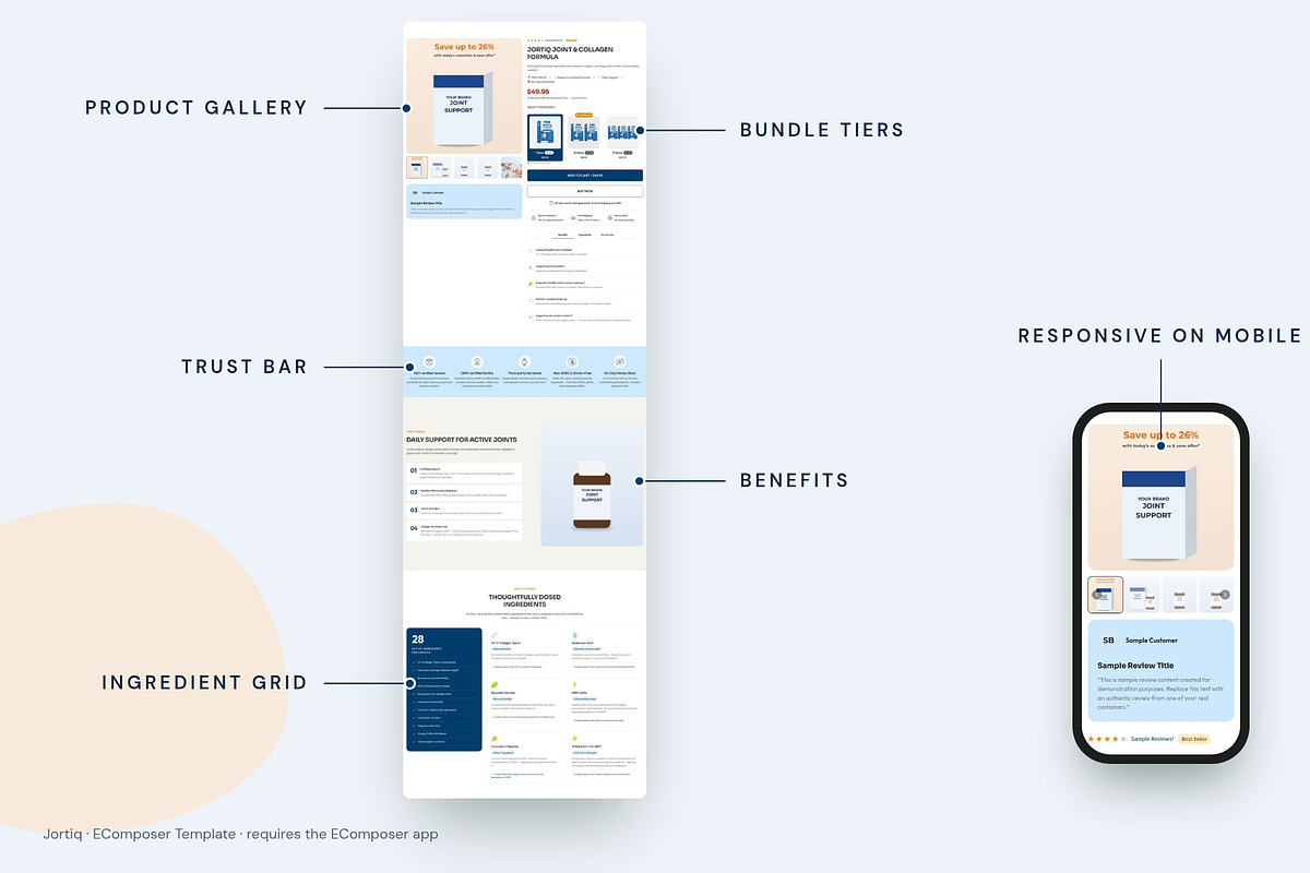 Jortiq - Shopify EComposer Template, a Shopify Template by Boost Convert (Photo 2 of 11)