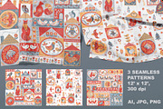 SCANDINAVIAN MOTIFS. Vector Set, an Animal Illustration by Irina Skaska (Thumbnail 6 of 13)