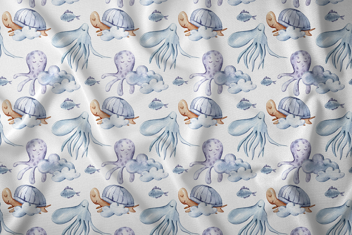 SALE! Watercolor nautical collection, an Animal Illustration by Tiana Geo (Photo 24 of 27)