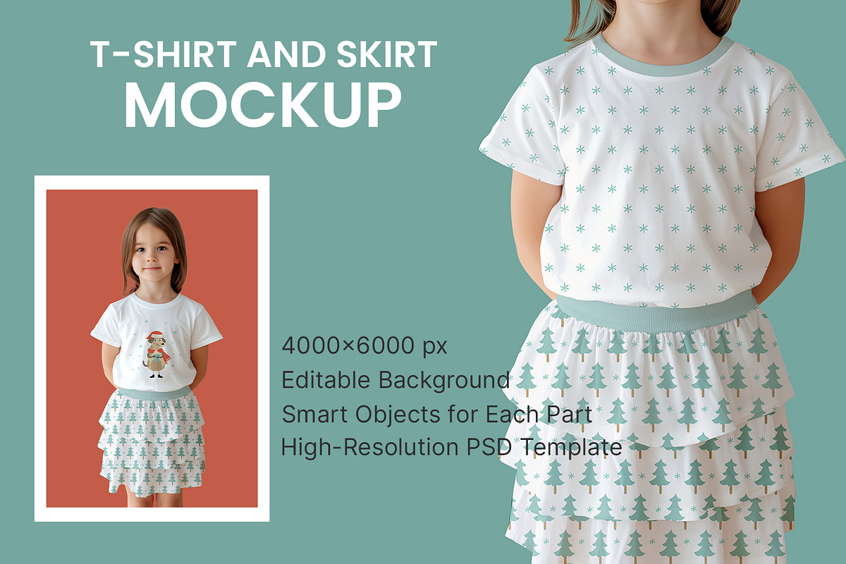T-Shirt and Skirt Mockup PSD, a Shirt Mockup by Anna Druzhkova (Photo 1 of 5)