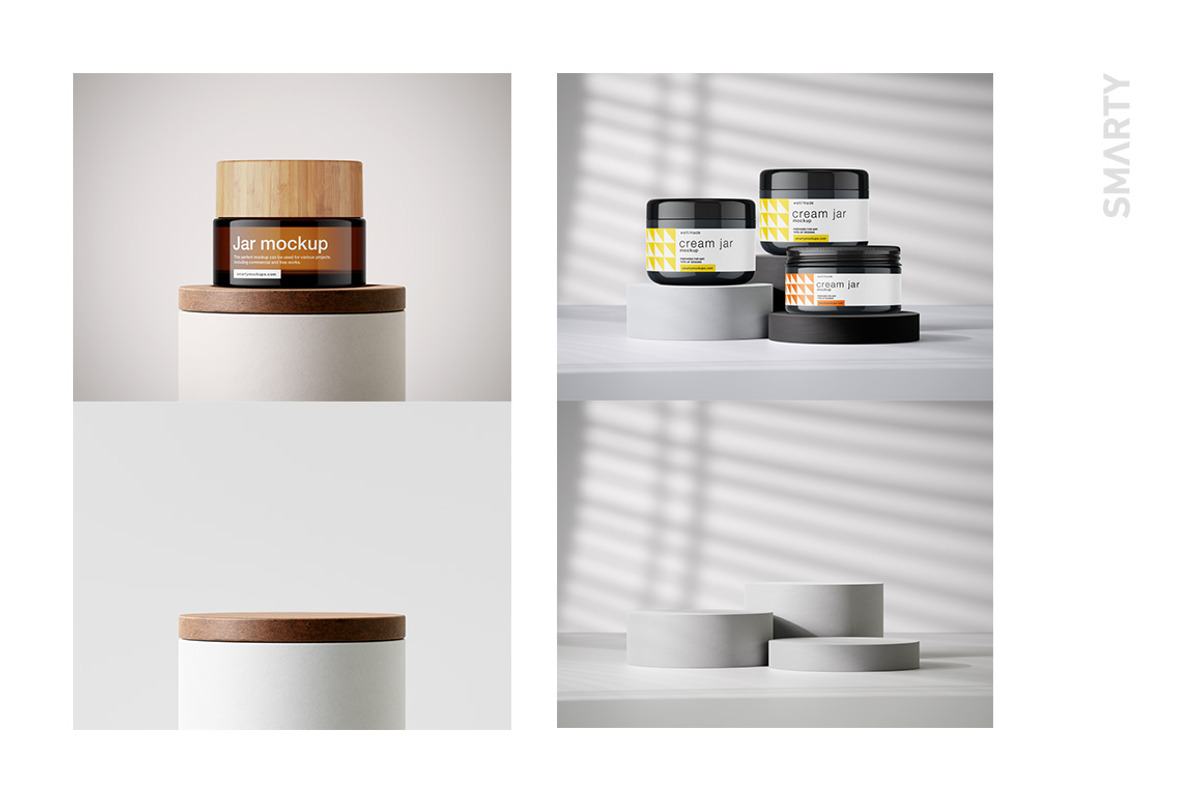 Cosmetic jar mockups bundle, a Packaging Mockup by Smarty Mockups (Photo 20 of 28)