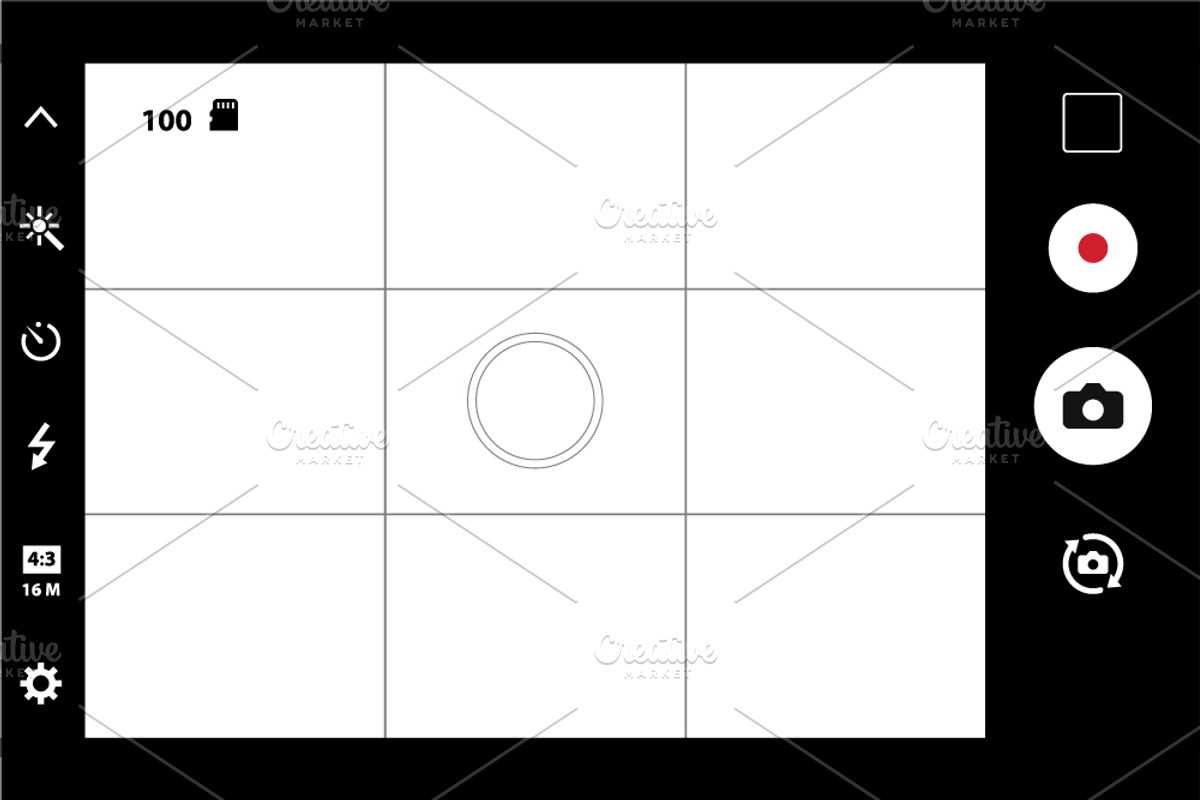 Smartphone camera focusing screen, an Object Graphic by NKuvshinov