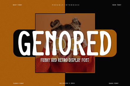Genored - Groovy & Funky Font, a Font by QR Design Studio