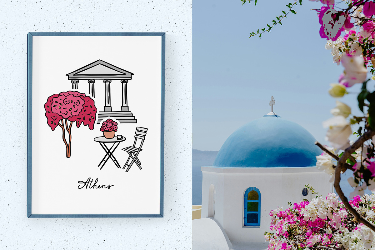Greek Hand Drawn Illustration Pack, an Object Illustration by Redchocolate (Photo 7 of 8)
