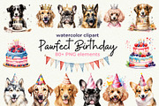 Pawfect Birthday Dog Breeds Clipart, an Object Graphic by Anna Design Studio (Thumbnail 1 of 10)