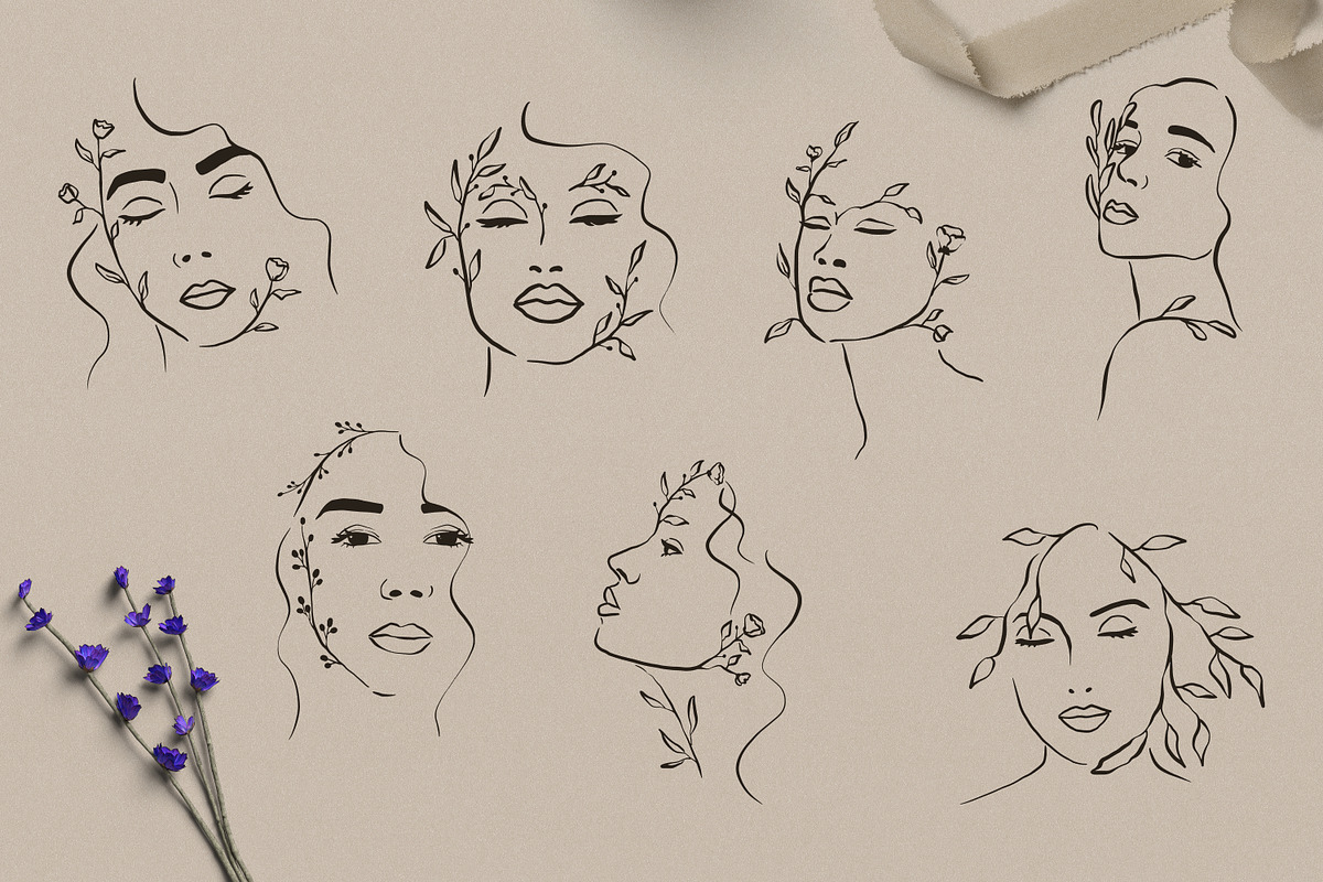 Botanical Line Art Logo, an Illustration by Backyard Rose (Photo 6 of 12)