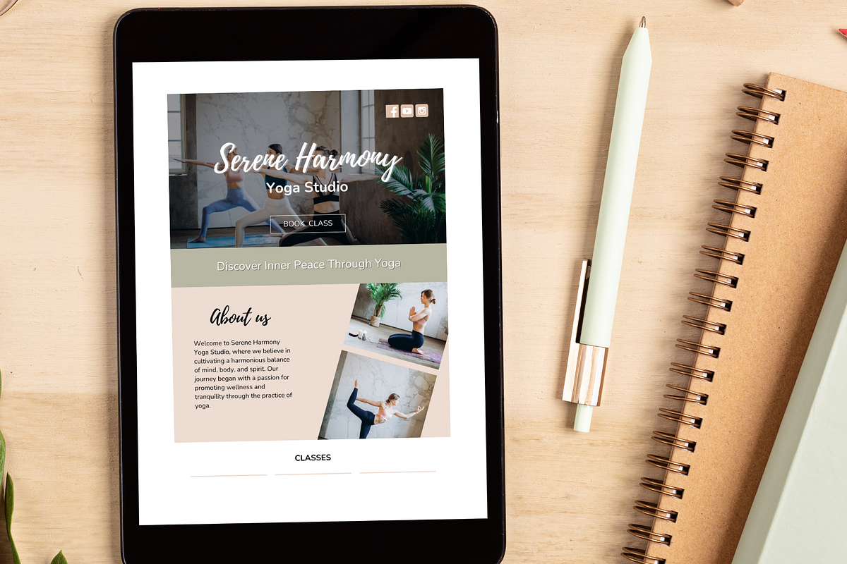 Yoga Pilates Website Template, a Landing Page Template by Mindful Digital Co. (Photo 6 of 9)