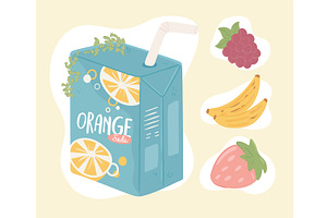 soda drink fruits, a Food Illustration by studiogstock
