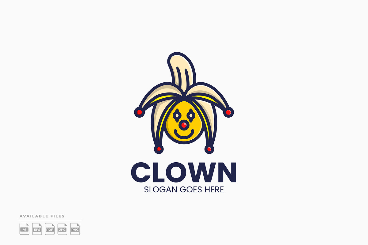 Banana Clown Logo, a Branding & Logo Template by Zeer Graphic