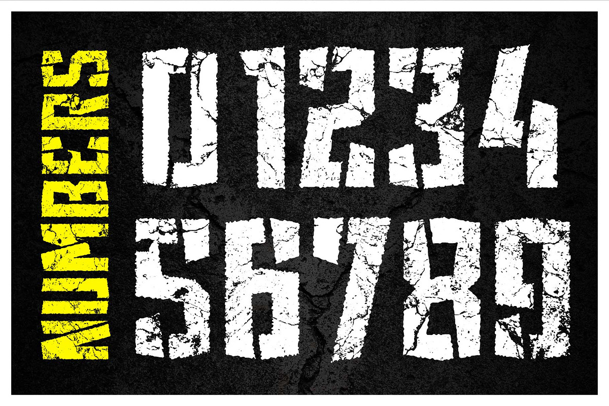 SHOQWAVE DISTRESSED STENCIL FONT, a Font by Alphabet Agency (Photo 4 of 5)