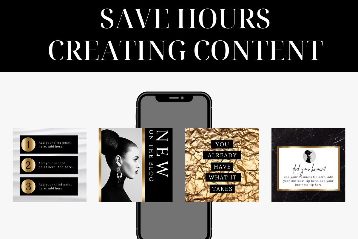 Modern Black and Gold Instagram, a Social Media Template by Oh So ...
