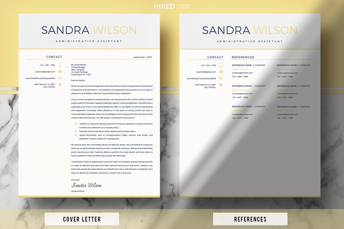 Professional Resume Template Bundle, a Resume Template by HIRED Design Studio (Photo 4 of 13)