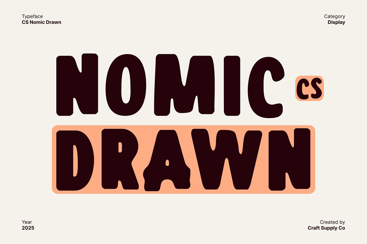 CS Nomic Drawn, a Sans Serif Font by Craft Supply Co. (Photo 1 of 8)