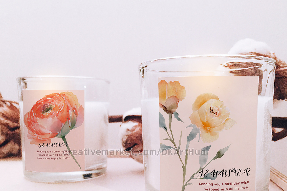 Romantic Watercolor Flower Clipart, a Decorative Illustration by OKArtHub (Photo 6 of 9)