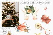 Watercolor Christmas is...clipart., a Seasonal Illustration by ArtMaslyana (Thumbnail 5 of 7)