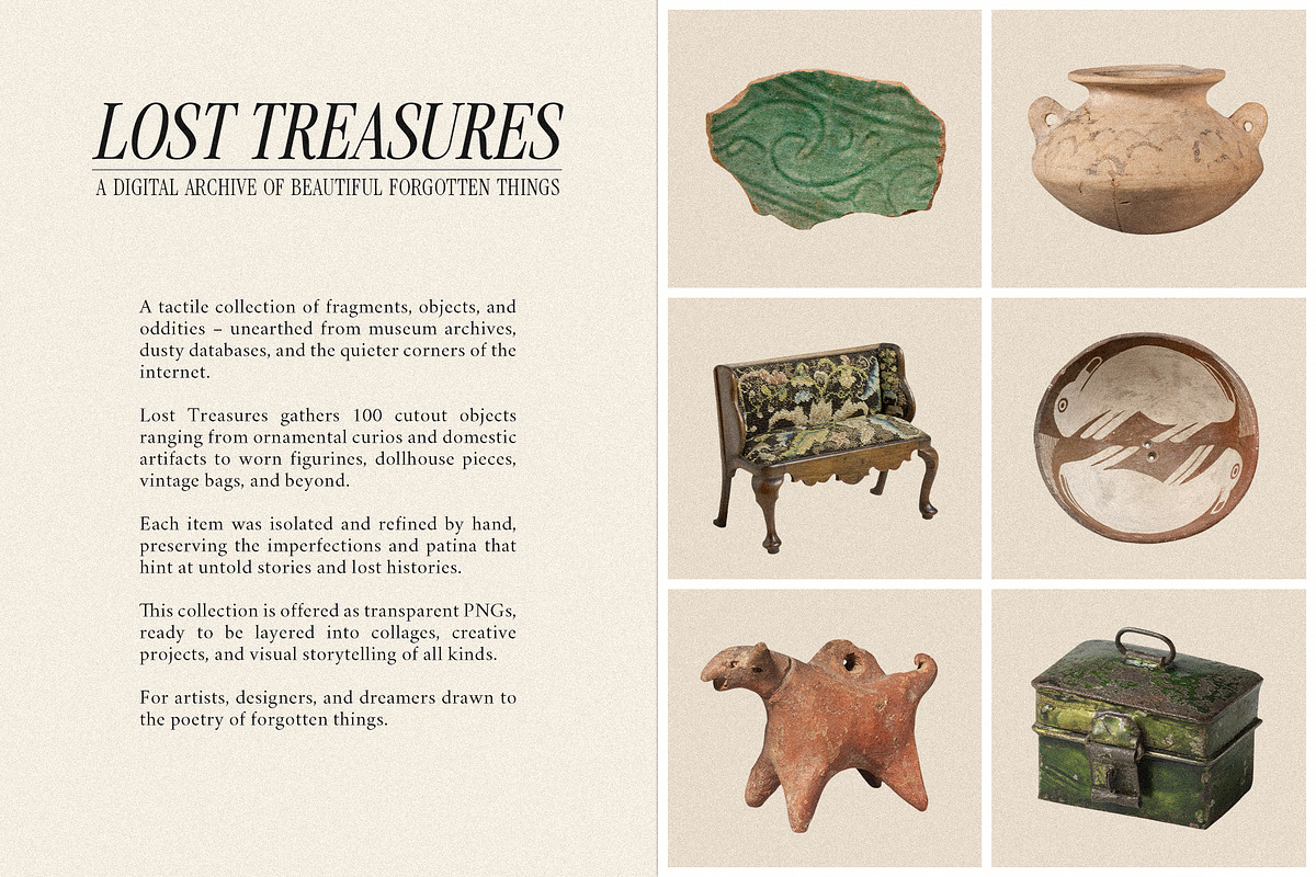 Lost Treasures: Vintage Objects PNGs, an Object Graphic by Dina Mae (Photo 2 of 10)