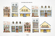 Winter town Christmas house clipart, a Person Illustration by LyubovZaytseva (Thumbnail 5 of 23)