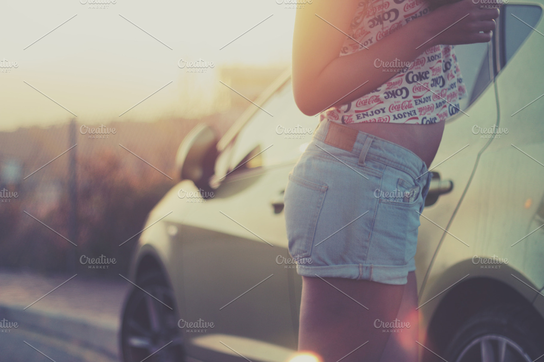 Car with girl