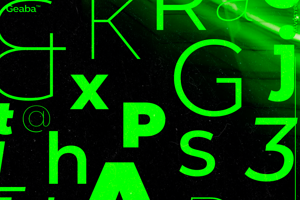 Geaba | Font-family [50% OFF], a Sans Serif Font by Alvotype (Photo 4 of 5)