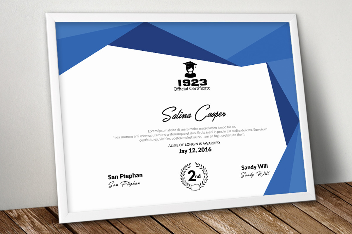 10 Minimal Certificates & Diplomas, a Stationery Template by Design Up (Photo 11 of 11)