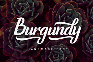 Burgundy - Handmade Font