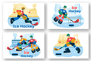 10 Ice Hockey Player Illustration, a Sport Illustration by denayunebgt (Thumbnail 2 of 4)