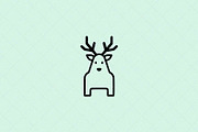 Minimalist Deer Icon Animal, an Animal Illustration by Vectorium Studio (Thumbnail 2 of 4)