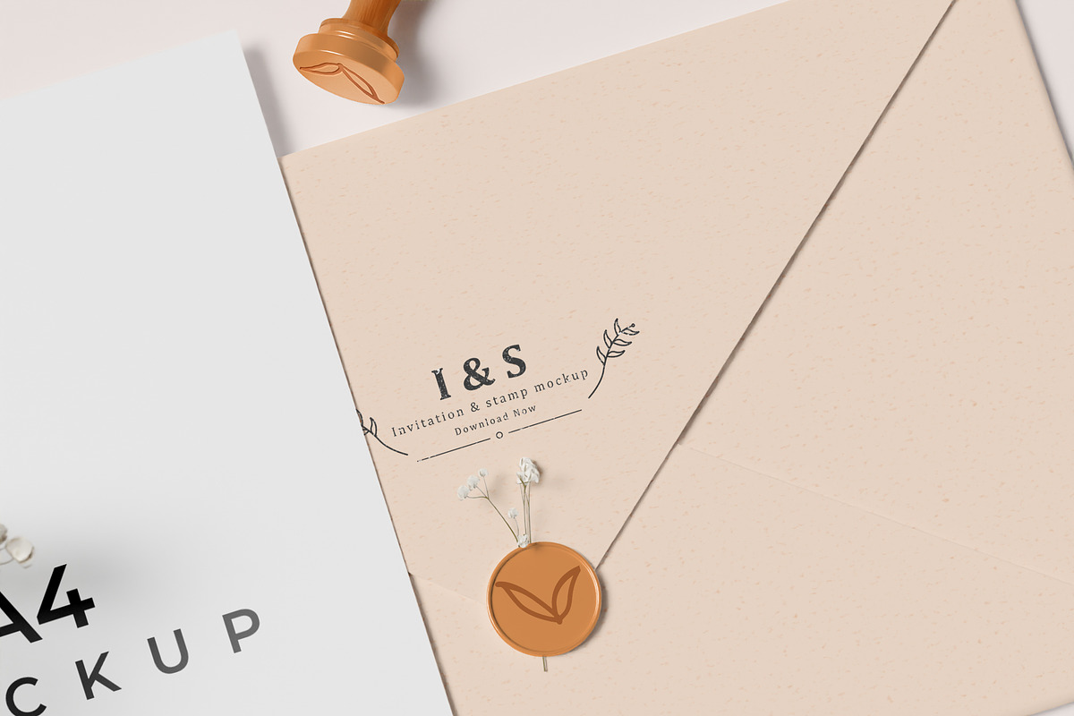 Envelope & Stamp mockup bundle, a Product Mockup by Mockthethics. (Photo 2 of 6)