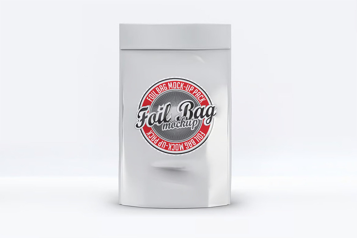 Foil Bag Mock-up Pack, a Packaging Mockup by DesignRushMarket (Photo 5 of 8)