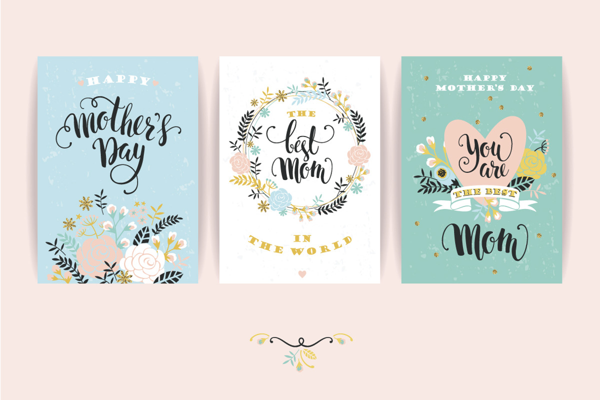 15 greeting cards for Mother's Day, a Card Template by Nadia Grapes (Photo 3 of 6)