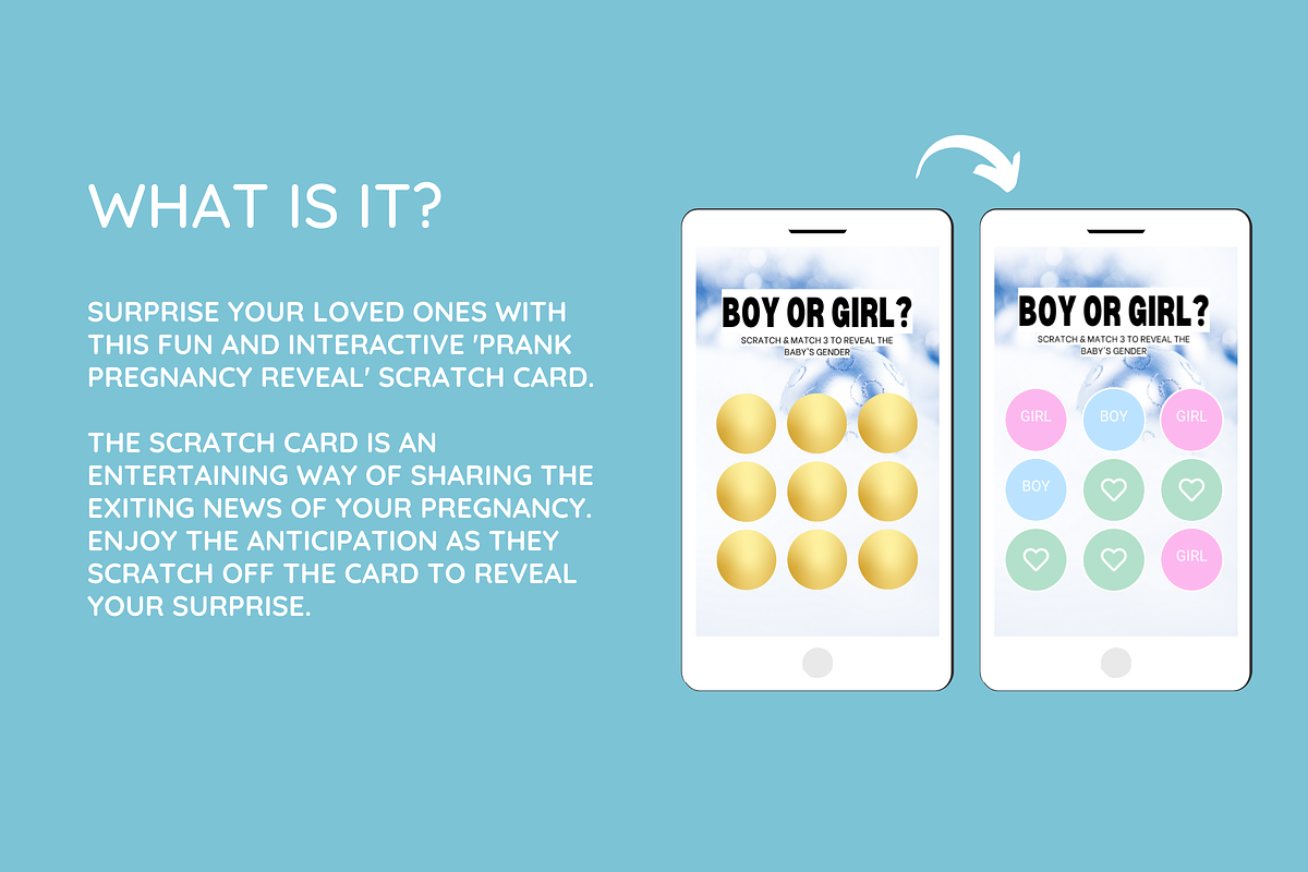 Christmas GIRL Gender Reveal Card, a Landing Page Template by SunshineStudioBoutique (Photo 3 of 8)