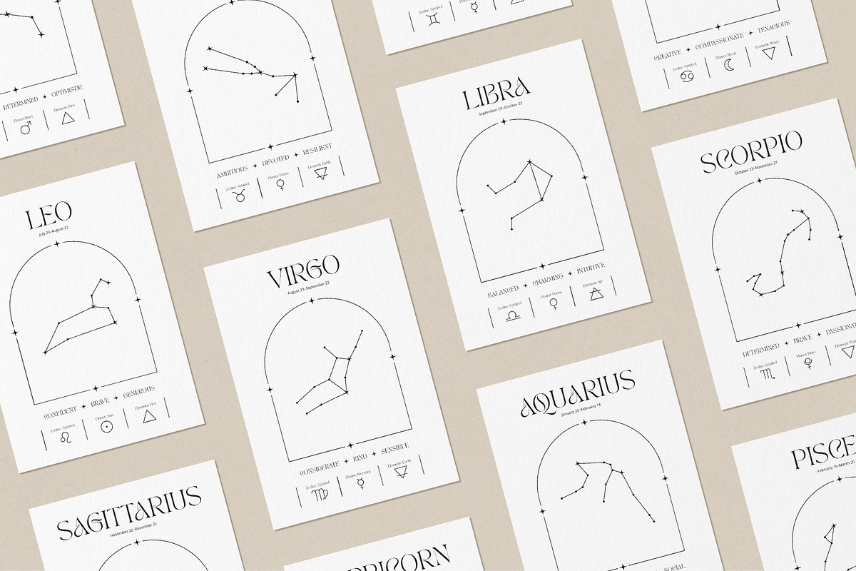 13 Zodiac Posters & Constellations, an Illustration by May Motif (Photo 10 of 13)