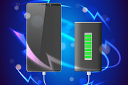 Realistic mobile phone with external, an Object Illustration by Vectorbuum (Thumbnail 2 of 3)