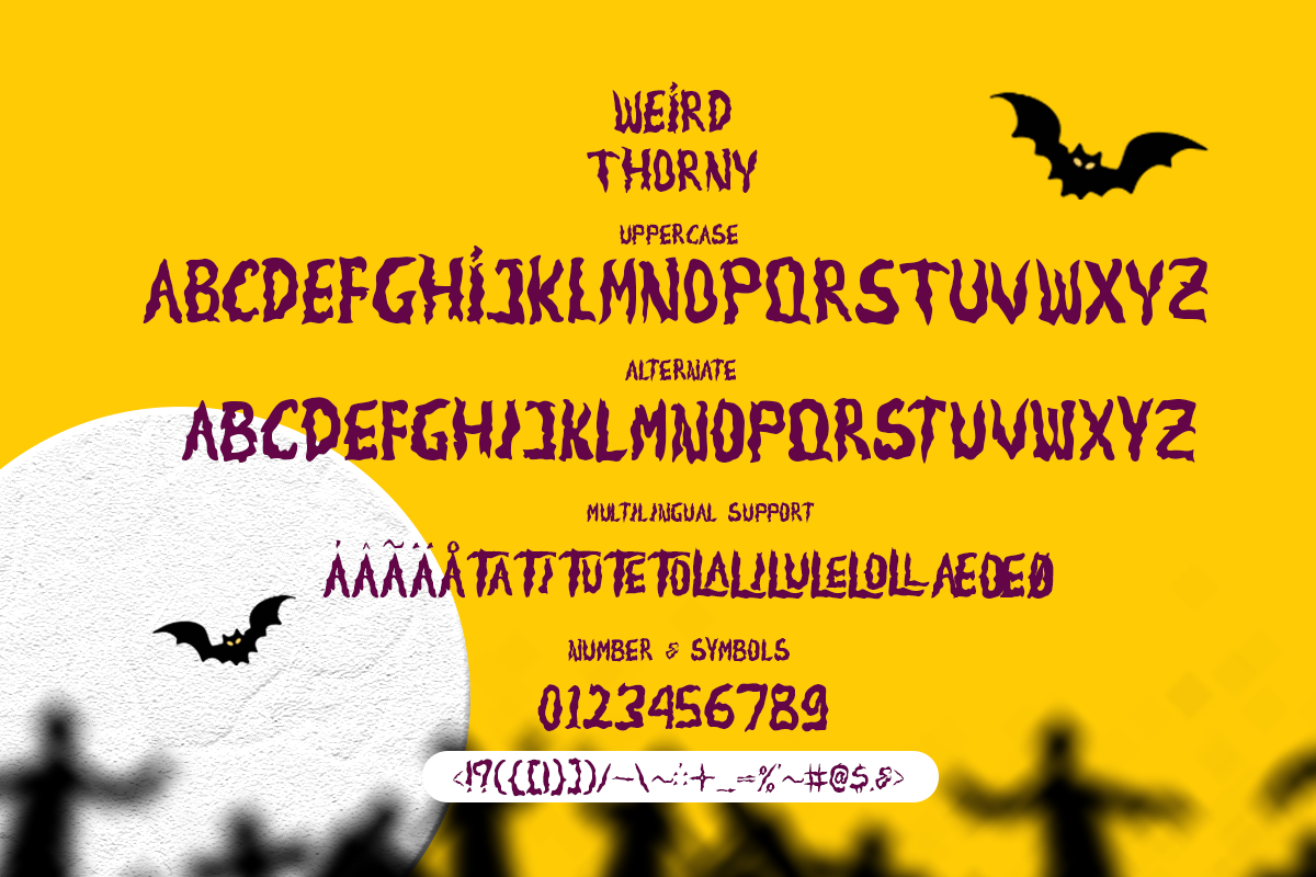 Weird Thorny - Spooky Horror Font, a Handwritten Font by Pandeka Studio (Photo 12 of 12)