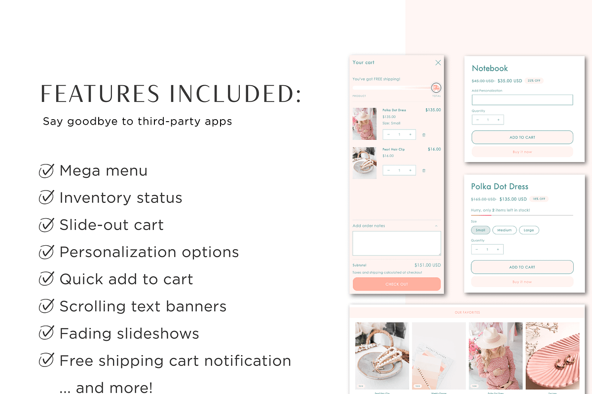 Daisy Shopify Theme Bright Pastel, a Shopify Template by Macarons and Mimosas (Photo 3 of 10)