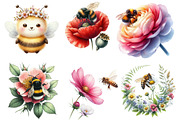 Spring Bees Clipart, an Illustration by Designworld (Thumbnail 4 of 5)