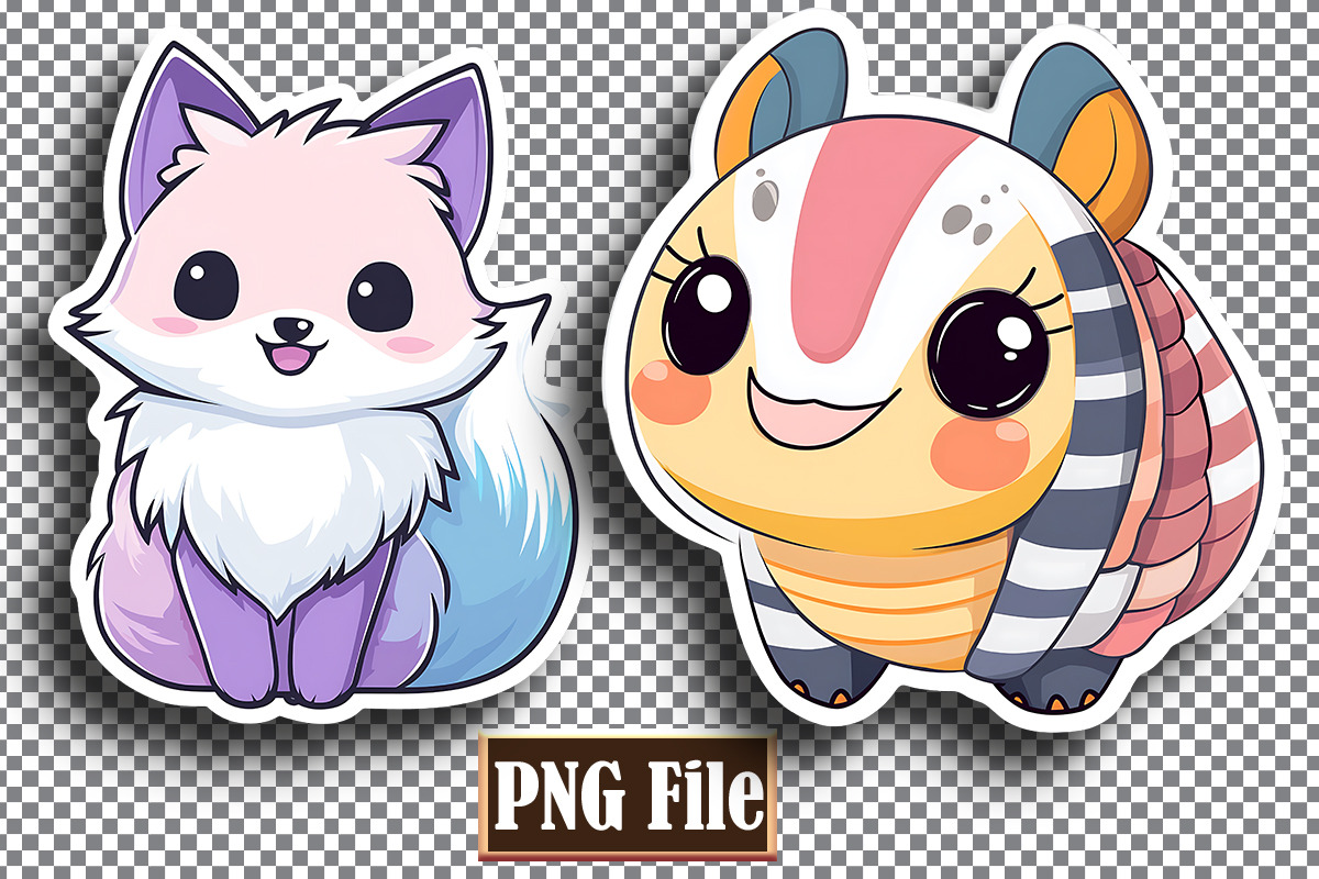 Cute Animal Stickers Bundle, an Animal Illustration by protabsorkar11 (Photo 3 of 8)